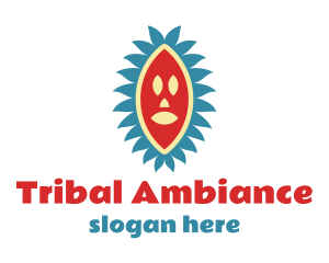 African Tribal Mask logo design