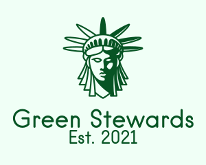 Green Liberty Head  logo design