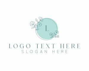 Floral Wedding Wreath logo