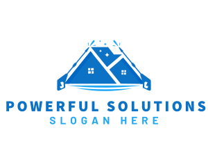 Pressure Washer Home Cleaning logo design