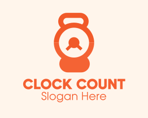 Orange Kettlebell Timer logo design