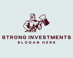 Strong Warrior Man logo
