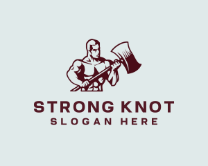 Strong Warrior Man logo design