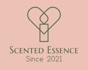 Scented Heart Candle logo design