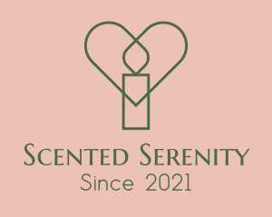 Scented Heart Candle logo design