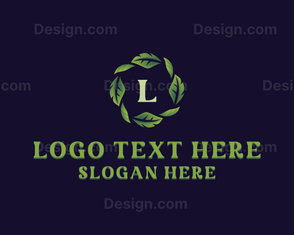 Natural Organic Leaves Logo