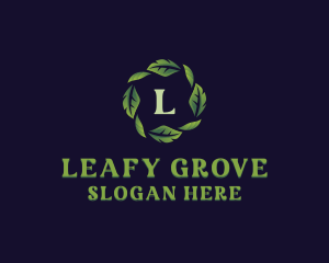 Natural Organic Leaves logo design