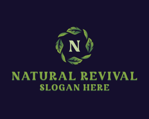 Natural Organic Leaves logo design