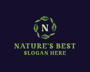 Natural Organic Leaves logo design