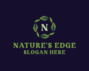 Natural Organic Leaves logo design