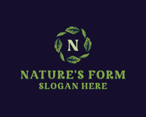 Natural Organic Leaves logo design