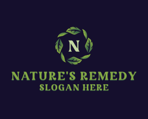 Natural Organic Leaves logo design