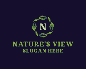 Natural Organic Leaves logo design