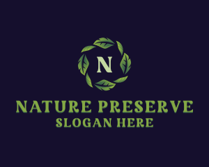 Natural Organic Leaves logo design