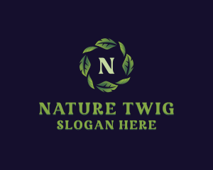 Natural Organic Leaves logo design