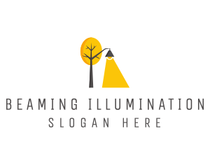 Landscape Tree Lamp logo design