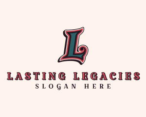 Barbershop Stylist Salon Letter L logo design