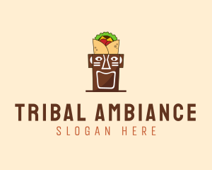 Tribal Tiki  Food logo design