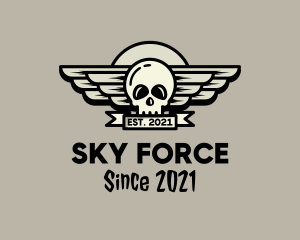 Skull Wing Badge logo