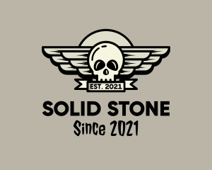 Skull Wing Badge logo