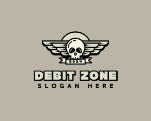 Skull Wing Biker Gang logo design