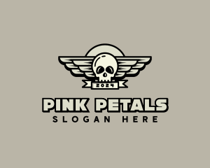 Skull Wing Biker Gang logo design