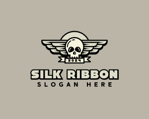 Skull Wing Biker Gang logo design