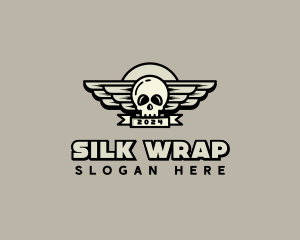 Skull Wing Biker Gang logo design