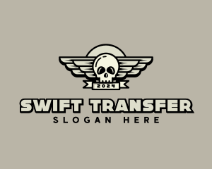 Skull Wing Biker Gang logo design