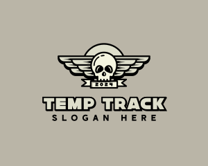 Skull Wing Biker Gang logo design