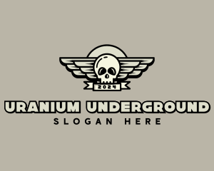 Skull Wing Biker Gang logo design