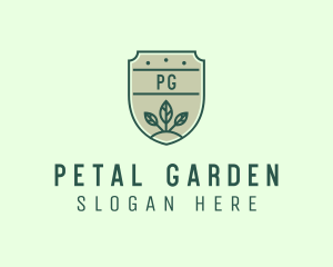 Farm Plant Shield logo design