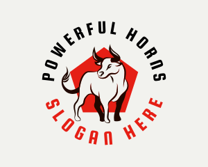 Wild Bullfighter Horn logo design