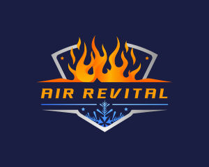 Fire Ice Thermal Refrigeration logo design