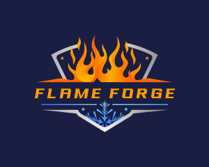 Fire Ice Thermal Refrigeration logo design