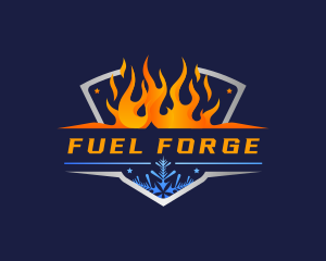 Fire Ice Thermal Refrigeration logo design