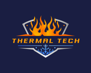 Fire Ice Thermal Refrigeration logo design