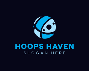 Hoop Basketball Court logo design