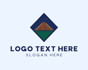 Mayan Temple Landmark logo