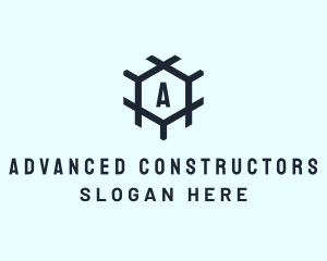 Construction Maintenance Hexagon Builder logo design