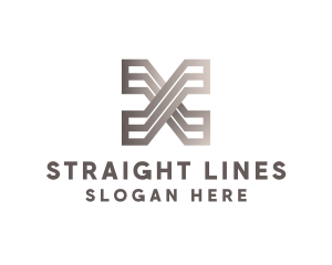 Stripe Path Design Letter X logo