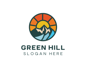 Sunset Mountain Hills logo design