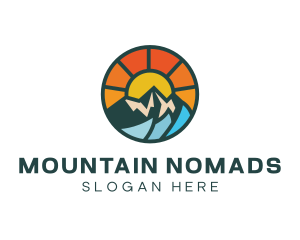 Sunset Mountain Hills logo design