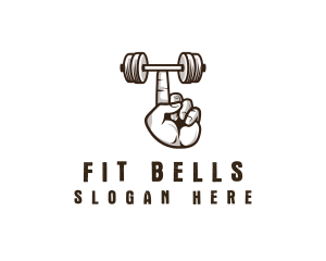 Finger Gym Dumbbell logo design