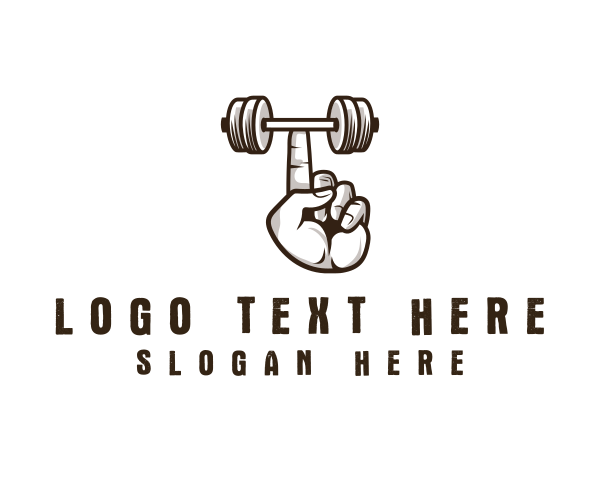 Dumbbell logo example 2