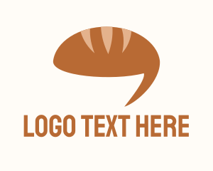 Baguette - Bread Loaf Chat logo design