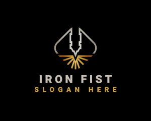 Laser Fabrication Ironwork logo design