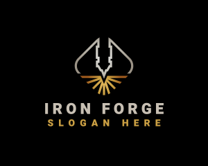 Laser Fabrication Ironwork logo design