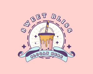 Quirky Bubble Tea Beverage logo design