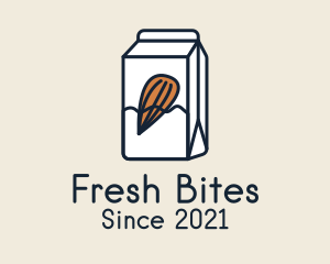 Almond Milk Carton logo design